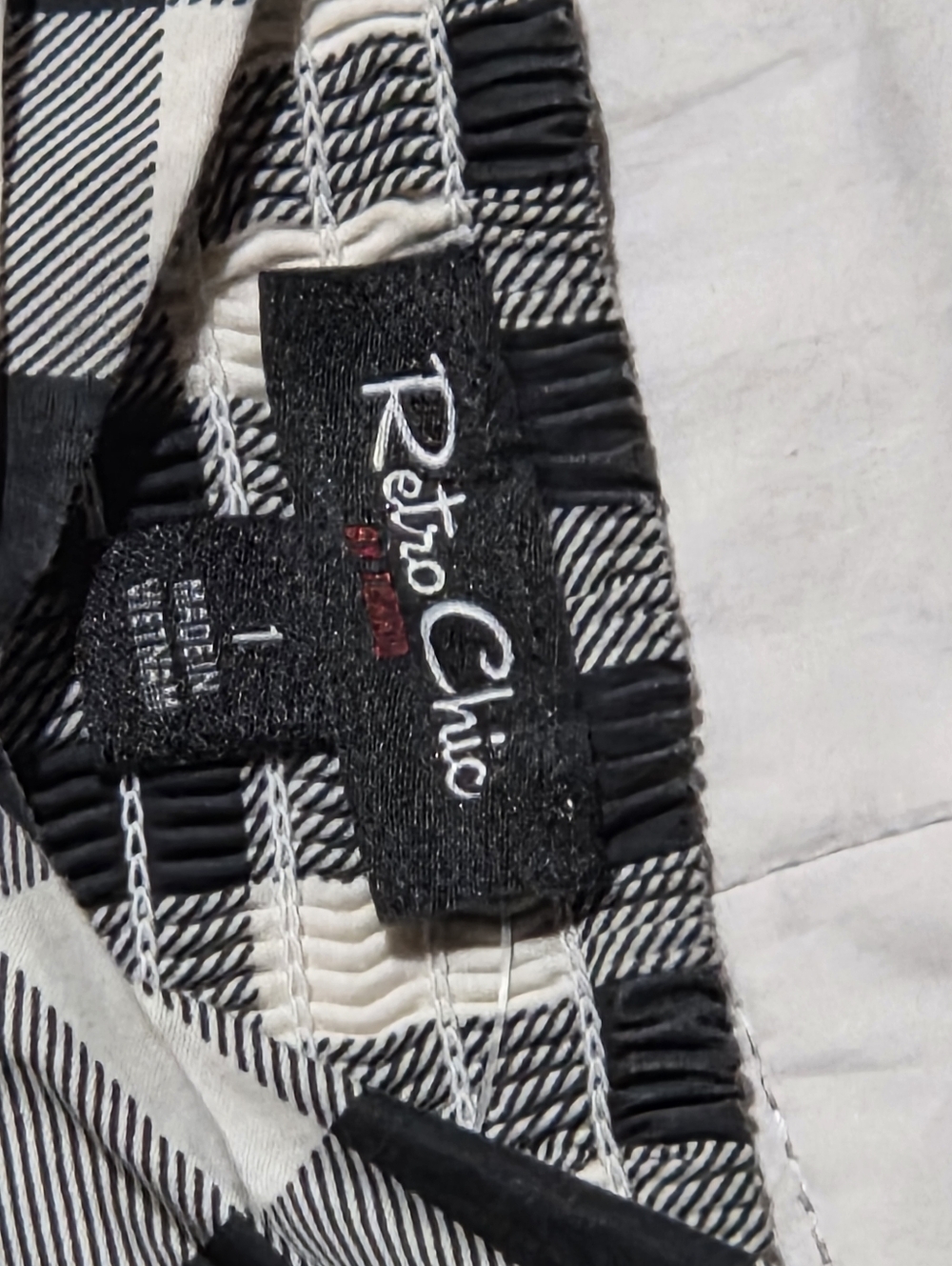 Retro Chic Black and White Gingham Smocked Sundress - Picture 10 of 12